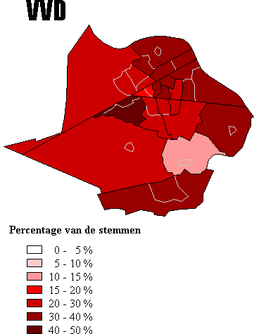 Uitslag van de VVD per wijk