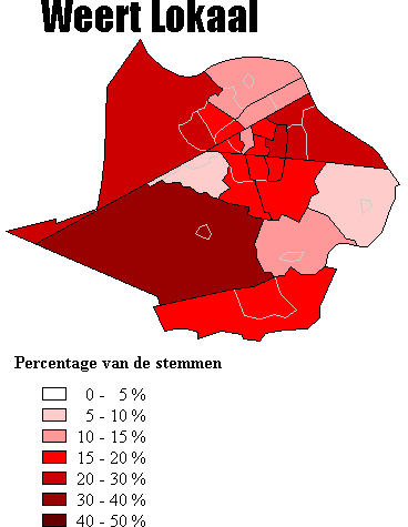 Uitslag van Weert Lokaal per wijk