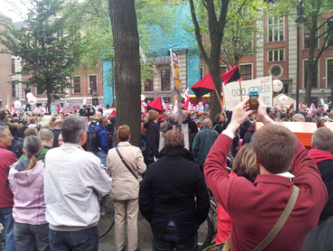 protesteren in Amsterdam