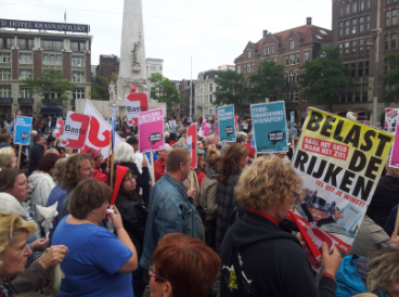 protesteren in Amsterdam